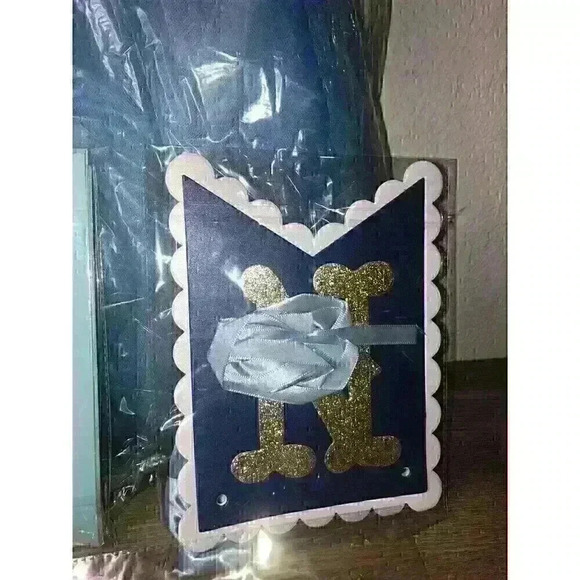 Birthday Decorations Baby 1st Birthday Decorations Blue Gold New Highchair Tutu - Picture 3 of 7